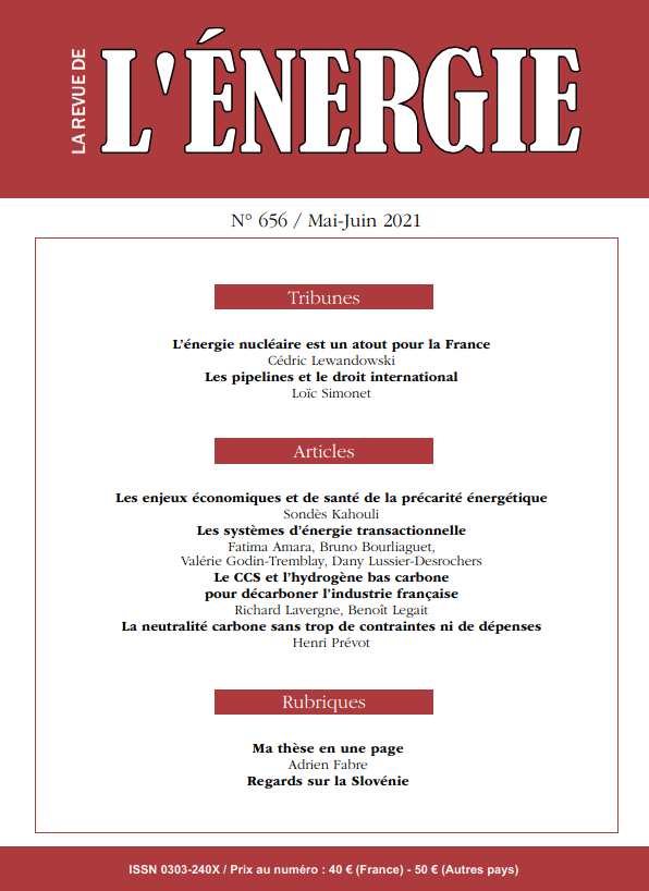 Lire la suite à propos de l’article Le numéro de mars-avril 2021 de La Revue de l’Énergie