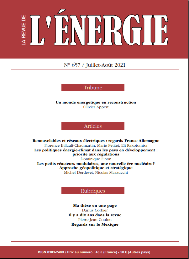 Lire la suite à propos de l’article Le numéro 657 de La Revue de l’Énergie va paraître !