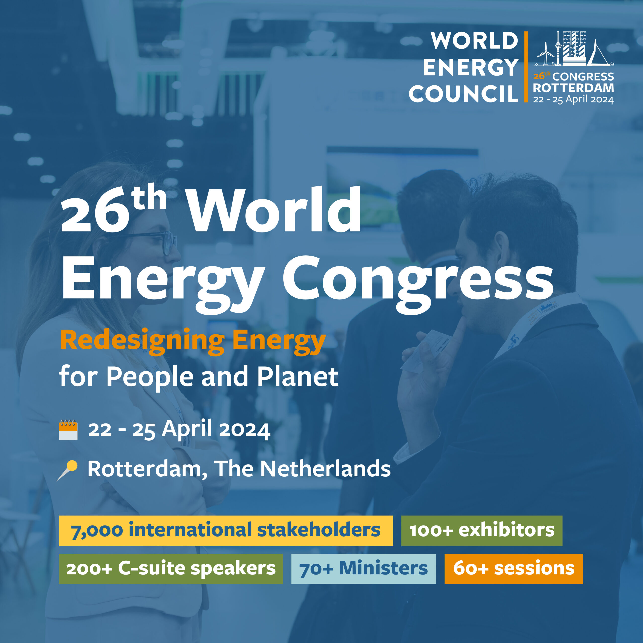 Lire la suite à propos de l’article Participez au prochain Congrès mondial de l’énergie | Rotterdam, 22 au 25 avril 2024
