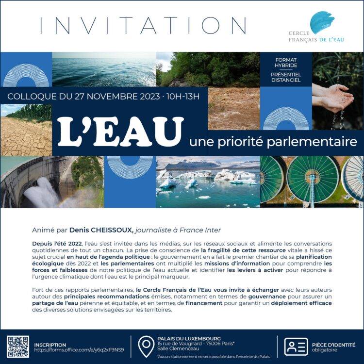 Colloque "L'eau une priorité parlementaire" @ Palais du Luxembourg