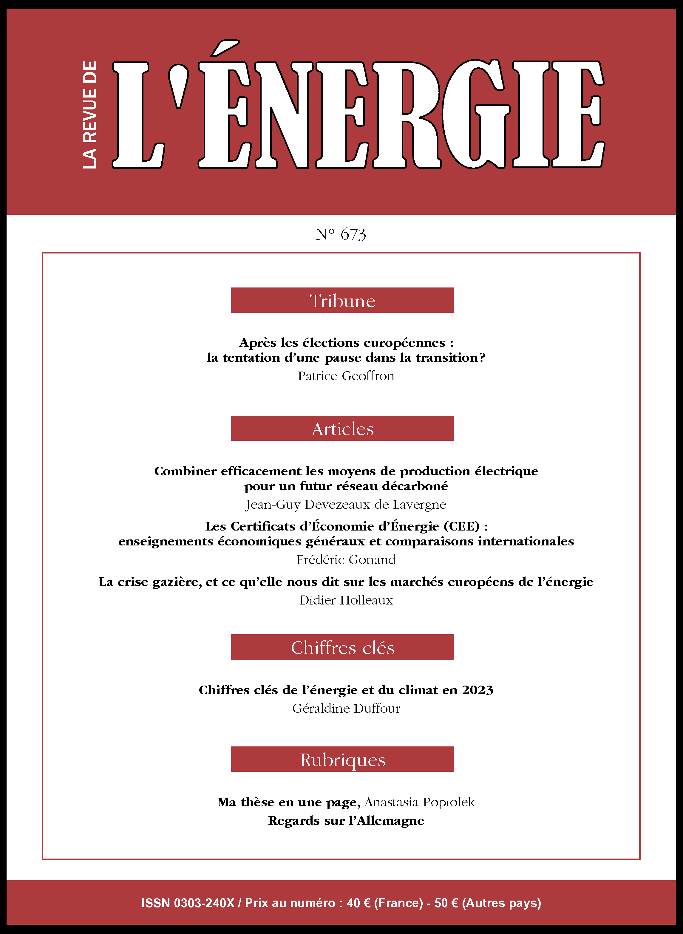 Lire la suite à propos de l’article La Revue de l’Énergie – n°673
