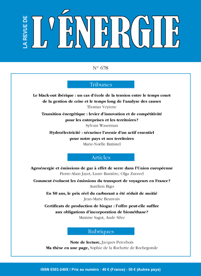 Lire la suite à propos de l’article La Revue de l’Énergie – n°678
