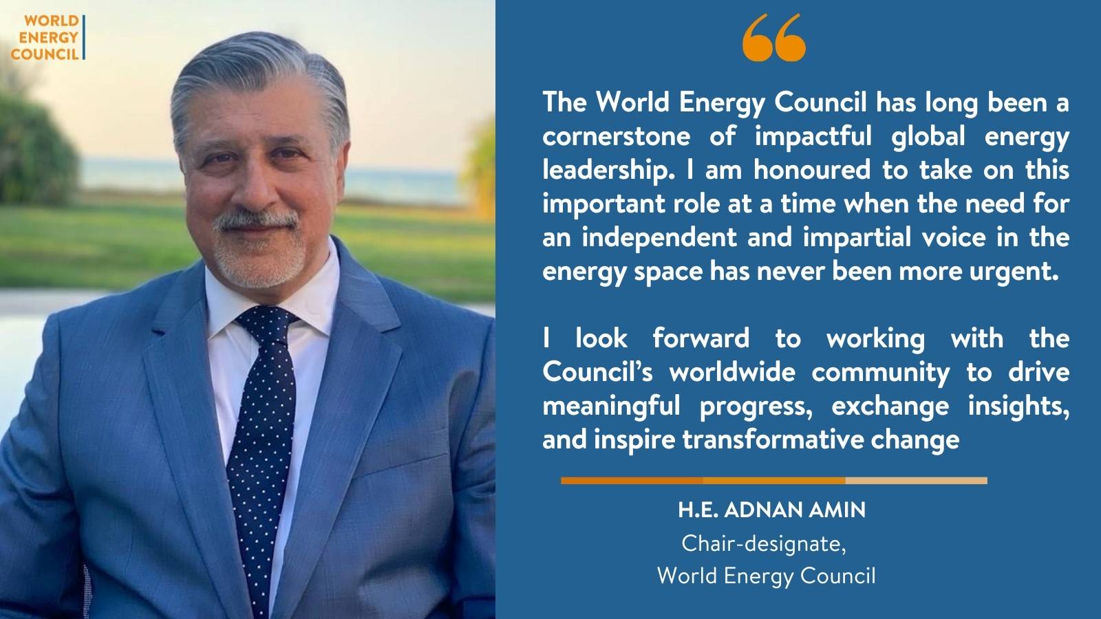 Lire la suite à propos de l’article Adnan Amin, nouveau co-président et futur président du World Energy Council (2025-2027)