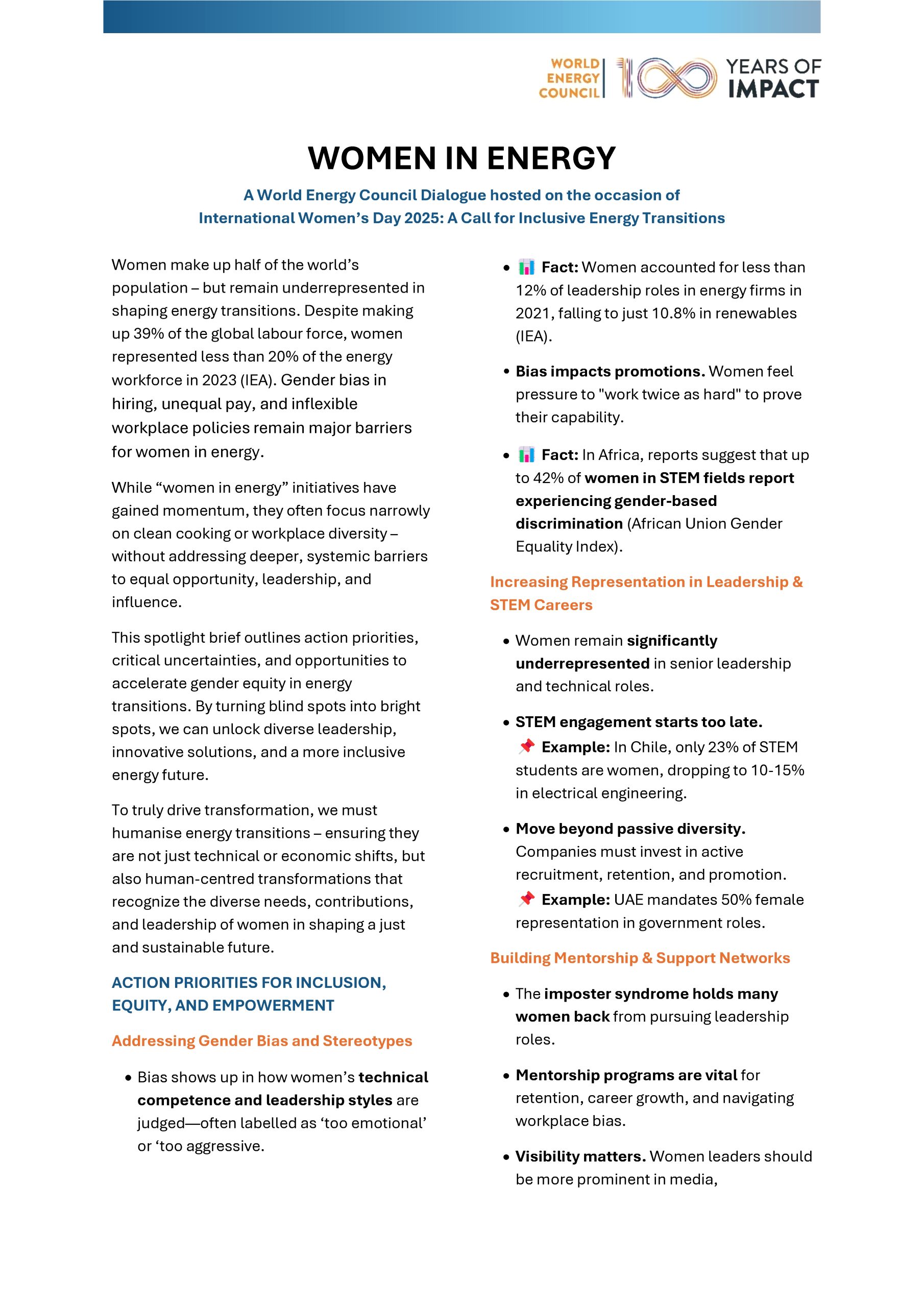 Lire la suite à propos de l’article Women in Energy: A Call for Inclusive Energy Transitions