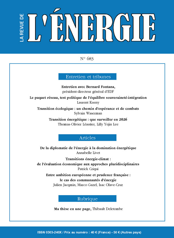Lire la suite à propos de l’article Précommandez le n°683 de La Revue de l’Énergie