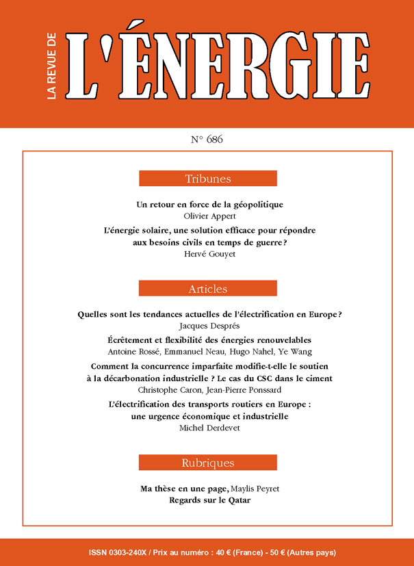 Lire la suite à propos de l’article Précommandez le n°686 de La Revue de l’Énergie